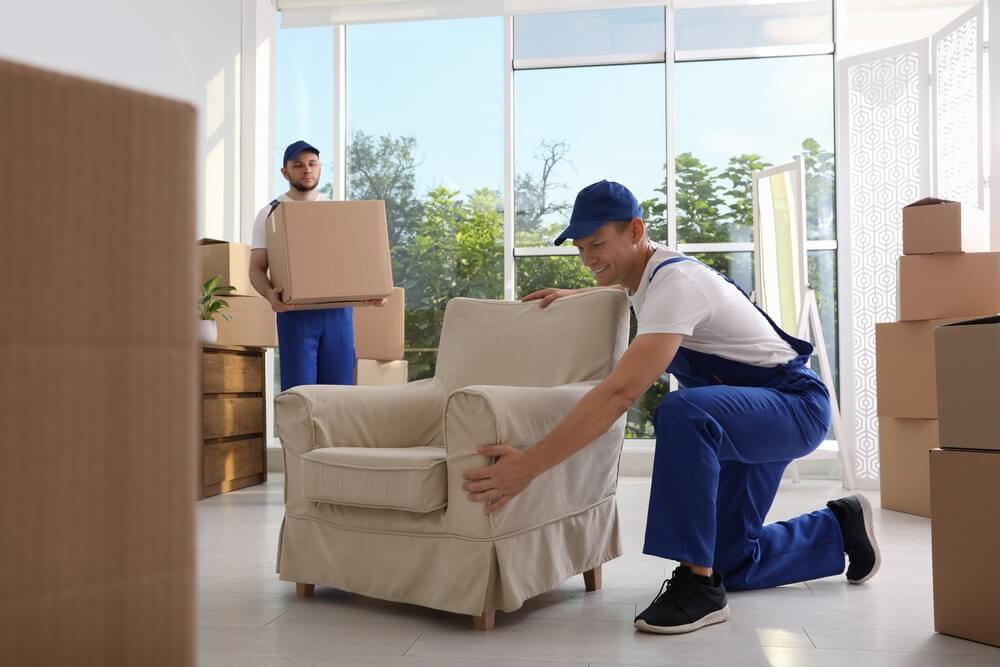Movers Handling Furniture Carefully